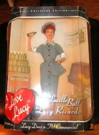 Barbie I Love Lucy Does Tv Commercial Episode 30 Collector Mattel Doll Niob
