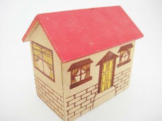 Dollhouse Miniature Wooden Toy Dollhouse with Four Rooms and Attached Furniture 3