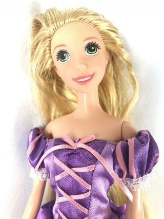 Disney Princess Tangled Rapunzel Doll With Purple Dress Clothes
