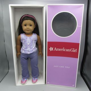 American Girl Just Like You 42 18 " Doll Brown Hair Medium Skin,  Outfit & Box