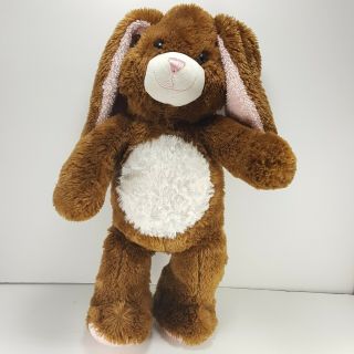 Build A Bear Easter Bunny Brown White Pink Nose Rabbit 16 " Plush Stuffed Animal