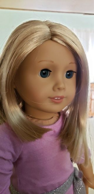 American Girl Doll Blonde Hair With Blue Eyes 2