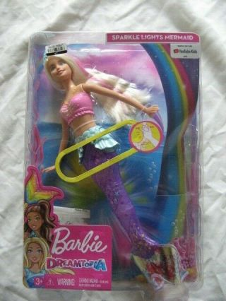 Barbie Dreamtopia Sparkle Lights Mermaid Blonde Doll.