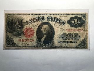 1917 $1 Legal Tender Large Size Us Note - F,  See Photos