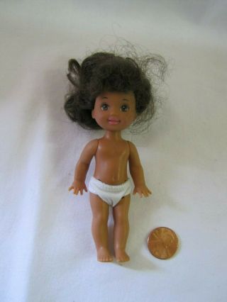 Barbie Kelly Doll African American Girl Brown Eyes In Panties Mattel Loose