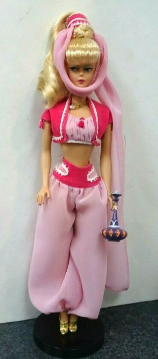 Mattel 2010 Barbie Pink Label I Dream Of Jeannie Doll Complete W/stand,  Bottle