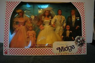 Nrfb 1990 Midge Wedding Party Box Gift Set Complete