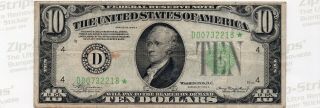 Fr.  2006 - D $10 1934a Star Federal Reserve Note.  Fine - Very Fine