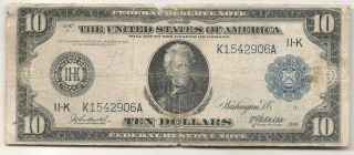 1914 $10 Large Size Federal Reserve Note