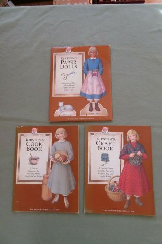 Kirsten American Girl Pastimes,  Paper Dolls,  Cook Book And Craft Book.