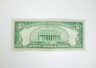 United States Series 1929 $5 National Currency Federal Reserve Bank of York 2