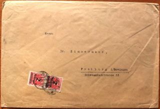 1923 Germany Soviet Embassy Cover 2 Stamps Overprint 2 Millionen On 5 Mark