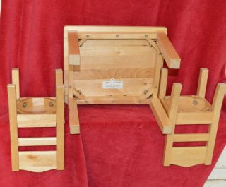GUIDECRAFT WOODEN TABLE AND CHAIR SET FOR 18 