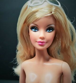 Nude Barbie Jonathan Adler Model Muse Blonde Mackie 4 Ooak W/ Stand & Glasses