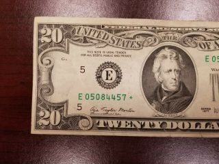 Series 1977 $20 Dollar Bill Note FRN Richmond E05084457 Star Note 3