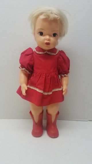 Terri Lee 16 " Hard Plastic Doll 1950s Blonde Hair Brown Eyes