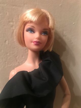 Barbie Basics Blonde Bob Model Muse Diva Midge Doll Black Dress Stunning