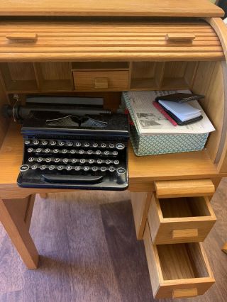 American Girl Kit Kittredge Retired Rolltop Desk Swivel Chair & Typewriter
