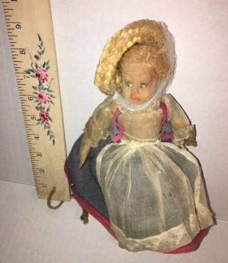 LENCI TYPE CLOTH DOLL WITH SIDE GLANCING EYES - needs help / attic orphan 2