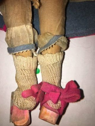 LENCI TYPE CLOTH DOLL WITH SIDE GLANCING EYES - needs help / attic orphan 3