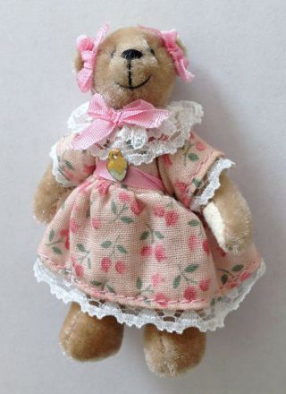 Cottage Collectibles Ganz Miniatures Becky Bear 3 " Signed By Artist