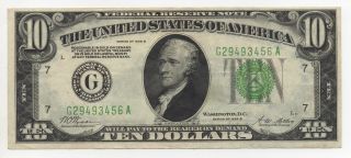 Series 1928b $10 Ten Dollar Federal Reserve Note,  Chicago District