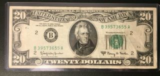 1963 A Series $20 Dollar Bill Federal Reserve Note York