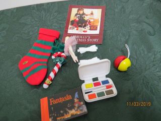 Pleasant Company American Girl Molly Christmas Stocking Set Complete Htf 2