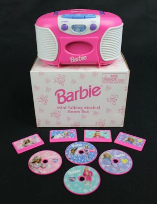 Barbie Mini Talking Musical Boom Box - Records,  Cd 