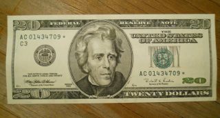 (2) 1996 Federal Reserve Twenty Dollar $20 Star Notes Sequential Robert Rubin