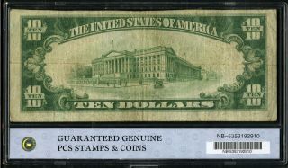 US Paper Money 1929 $10 National Banknote Brown Seal 2