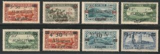 Alaouites 38 - 45 (a4) Vf - 1926 3.  50p On 75p To 15p On 25p - Surcharged