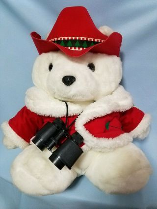 Dayton Hudson Vintage 1995 Christmas Santa Bear Ranger Plush