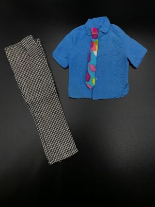 Vintage 1970 Talking Ken Doll Clothes - Big Business 1434 Shirt,  Tie,  Slacks