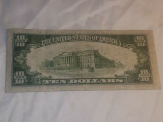 1934 A $10 NORTH AFRICA SILVER CERTIFICATE NOTE 3