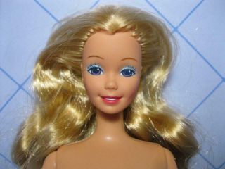 Vintage 1985 Dream Glow Glo Barbie Nude Doll 2248 Superstar Hi Color Makeup