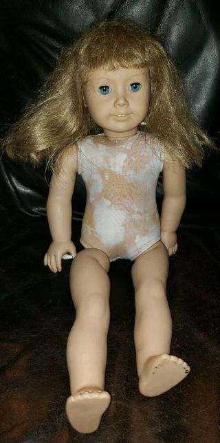 Vintage American Girl Doll For Repair Or Parts Blonde Hair Blue Eyes