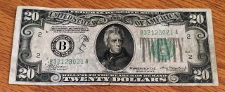1934 - A Federal Reserve Note $20 Bill - Scans 3021a