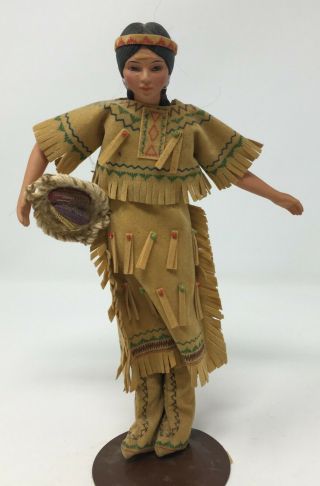 Vintage Hiawatha Indian Ethnic Doll Native American Fringe Costume