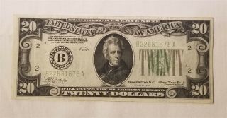 West Point Coins 1934 $20 Federal Reserve Note ' B ' York 2