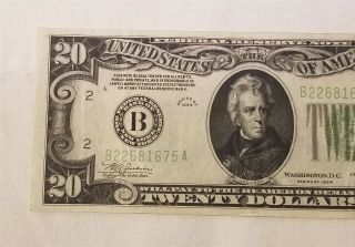 West Point Coins 1934 $20 Federal Reserve Note ' B ' York 3