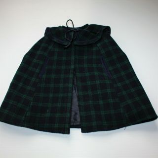 American Girl Samantha Parkington Plaid Cape Coat Cover For Doll Only