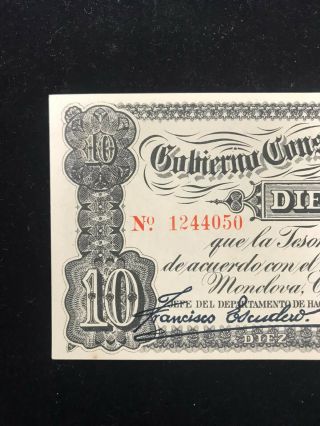 Mexico Coahuila 10 Pesos 5.  28.  1913,  PS631 3