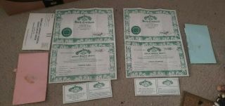 Two Cabbage Patch Birth Certificates/adoption Papers Corrine Kris/lesley Seymour