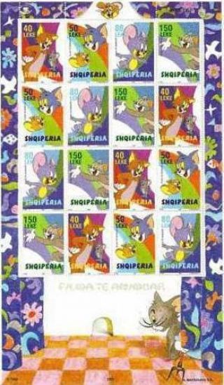 Albania Stamps 2005.  Animated Films - Tom And Jerry.  Sheet Mnh