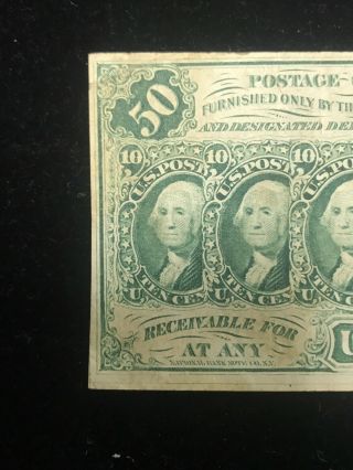USA 50 cents postage currency 1862 VF 3