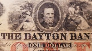 The Dayton Bank 1850s St.  Paul Minnesota $1 Banknote Pmg 35 Remainder 1120 - 26