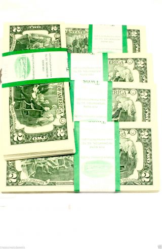 10 of 2003 $2 US two dollar bill note uncirculated sequential numbers. 2