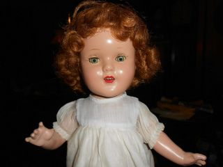 14 " All Composition Shirley Lookalike Doll,  Clothes