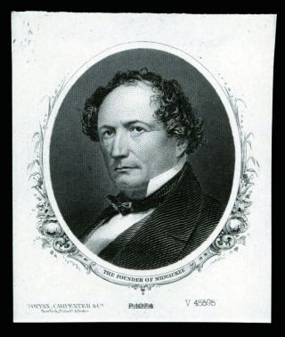 Abn Proof Vignette Portrait Of The Founder Of Milwaukee 1840 - 50 Solomon Juneau